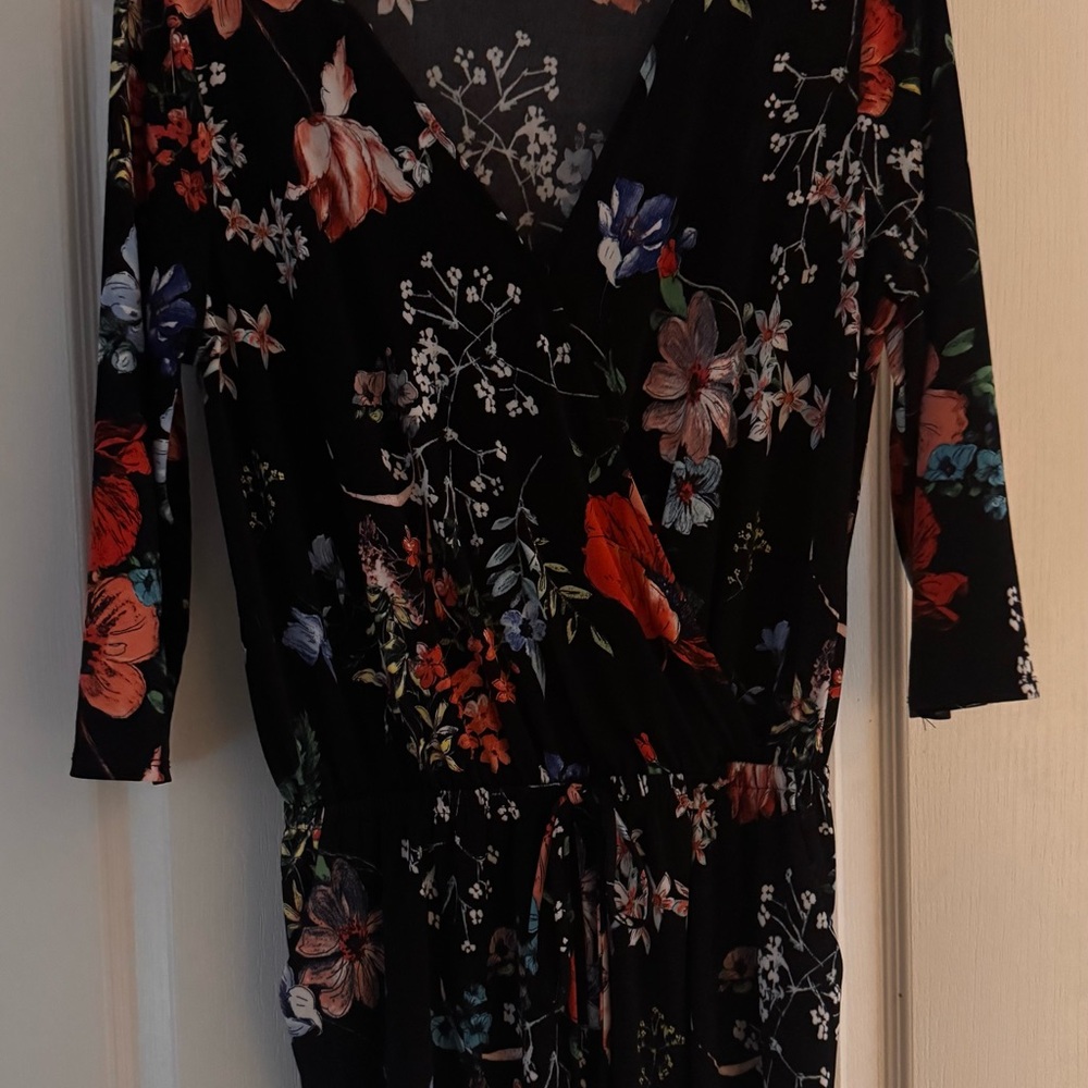 Kaileigh Black Floral Jumpsuit